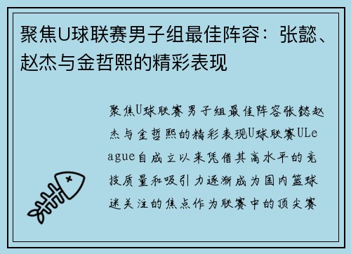 聚焦U球联赛男子组最佳阵容：张懿、赵杰与金哲熙的精彩表现